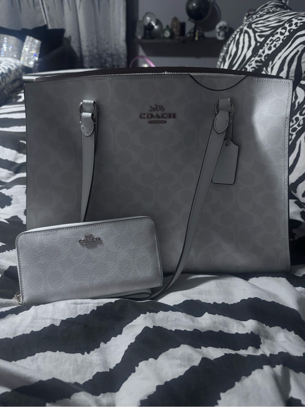 Coach Signature Tote with Matching Wallet